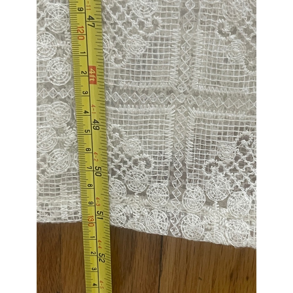AVEC LES FILLES Cream Geometric Lace Midi Dress Size 10 NEW Feminine Casual - Picture 9 of 10